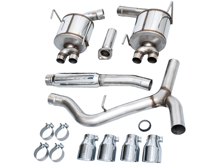 AWE Tuning 2022+ VB Subaru WRX Touring Edition Exhaust - Chrome Silver Tips - Bull Strap