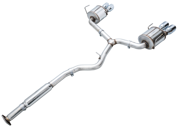 AWE Tuning 2022+ VB Subaru WRX Touring Edition Exhaust - Chrome Silver Tips - Bull Strap
