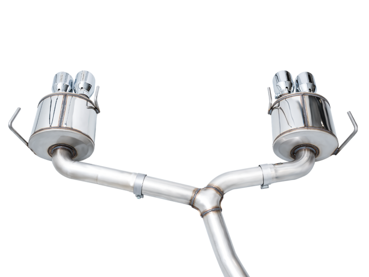 AWE Tuning 2022+ VB Subaru WRX Touring Edition Exhaust - Chrome Silver Tips - Bull Strap