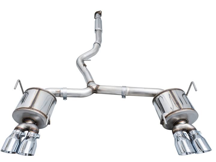 AWE Tuning 2022+ VB Subaru WRX Touring Edition Exhaust - Chrome Silver Tips - Bull Strap