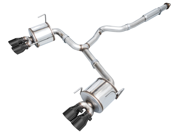 AWE Tuning 2022+ VB Subaru WRX Touring Edition Exhaust - Diamond Black Tips - Bull Strap