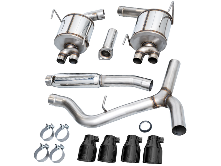 AWE Tuning 2022+ VB Subaru WRX Touring Edition Exhaust - Diamond Black Tips - Bull Strap