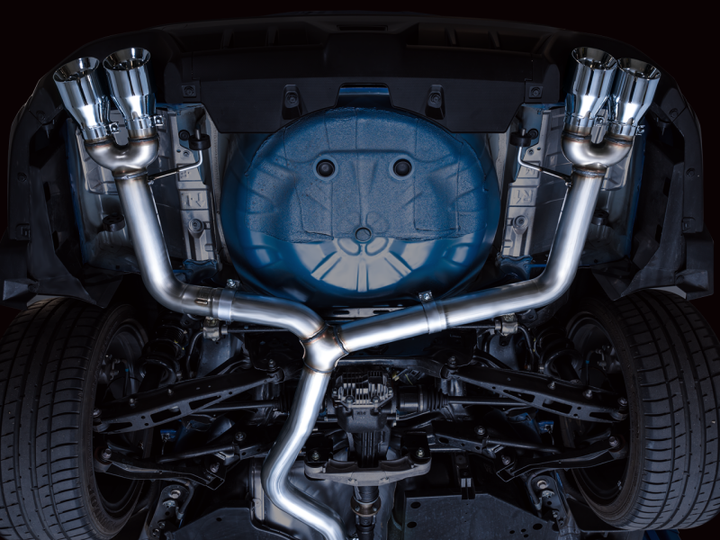 AWE Tuning 2022+ VB Subaru WRX Track Edition Exhaust - Chrome Silver Tips - Bull Strap