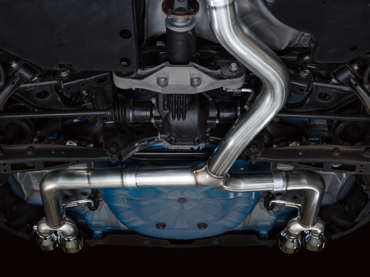 AWE Tuning 2022+ VB Subaru WRX Track Edition Exhaust - Chrome Silver Tips - Bull Strap