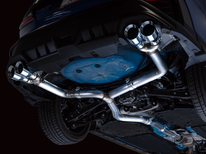 AWE Tuning 2022+ VB Subaru WRX Track Edition Exhaust - Chrome Silver Tips - Bull Strap