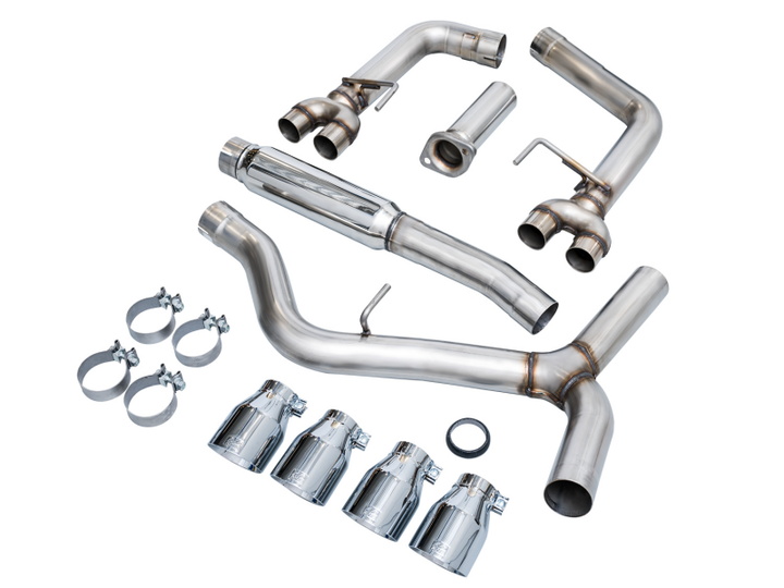 AWE Tuning 2022+ VB Subaru WRX Track Edition Exhaust - Chrome Silver Tips - Bull Strap