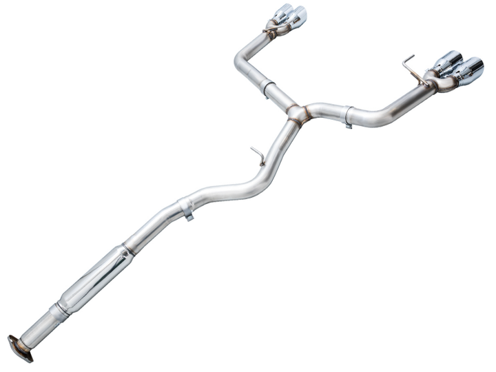 AWE Tuning 2022+ VB Subaru WRX Track Edition Exhaust - Chrome Silver Tips - Bull Strap