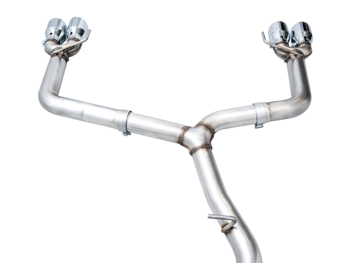 AWE Tuning 2022+ VB Subaru WRX Track Edition Exhaust - Chrome Silver Tips - Bull Strap