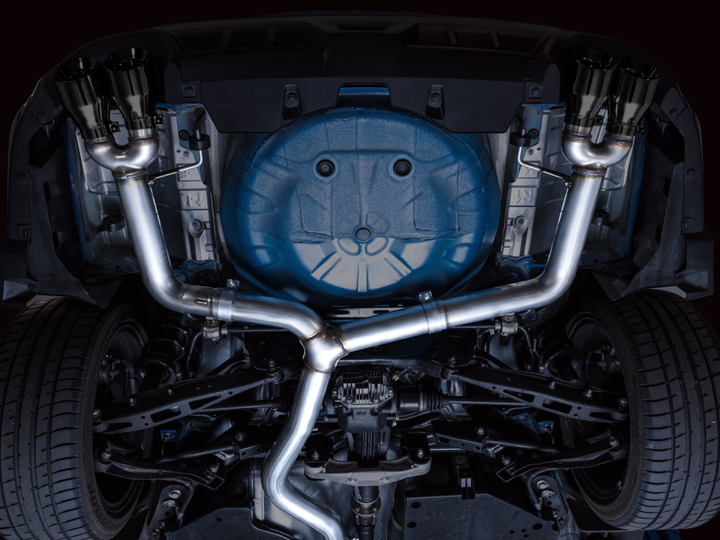 AWE Tuning 2022+ VB Subaru WRX Track Edition Exhaust - Diamond Black Tips - Bull Strap