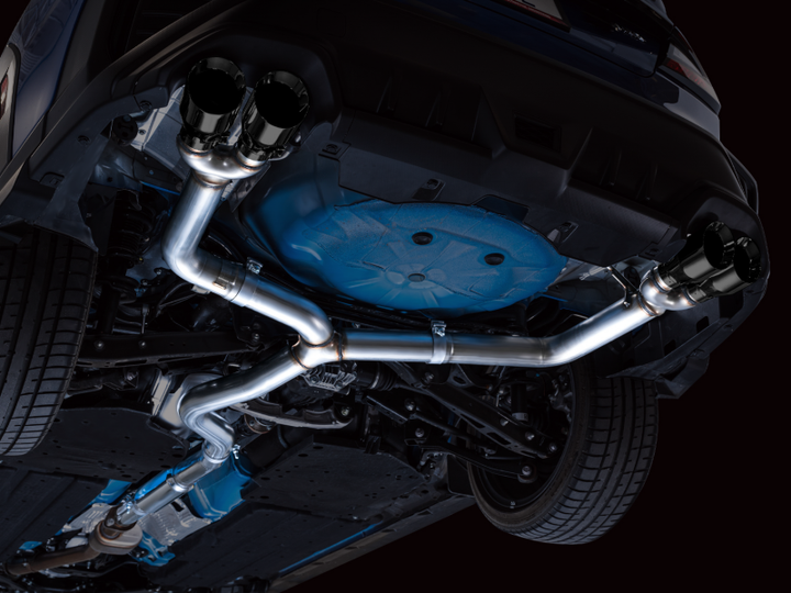 AWE Tuning 2022+ VB Subaru WRX Track Edition Exhaust - Diamond Black Tips - Bull Strap