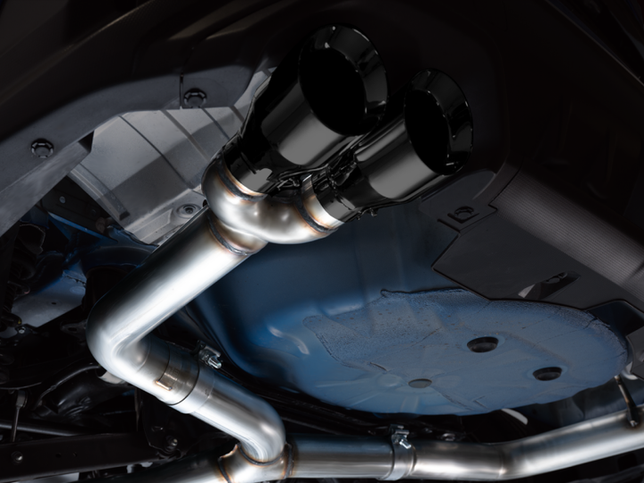 AWE Tuning 2022+ VB Subaru WRX Track Edition Exhaust - Diamond Black Tips - Bull Strap