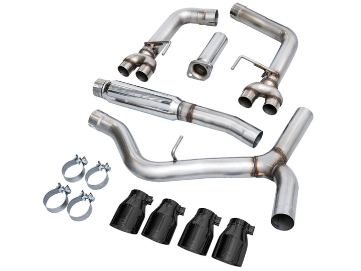 AWE Tuning 2022+ VB Subaru WRX Track Edition Exhaust - Diamond Black Tips - Bull Strap