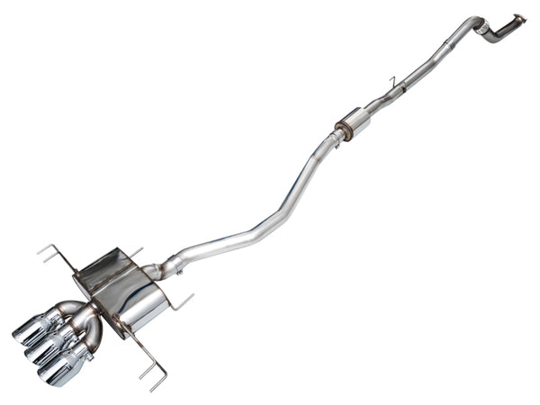 AWE Tuning 2023 Honda Civic Type R FL5 Touring Edition Exhaust w/ Triple Chrome Silver Tips - Bull Strap