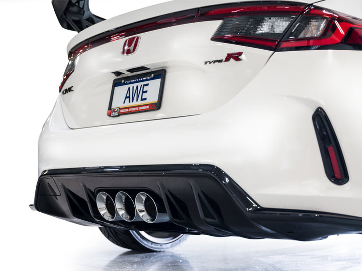 AWE Tuning 2023 Honda Civic Type R FL5 Touring Edition Exhaust w/ Triple Chrome Silver Tips - Bull Strap