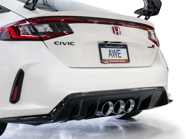 AWE Tuning 2023 Honda Civic Type R FL5 Touring Edition Exhaust w/ Triple Chrome Silver Tips - Bull Strap