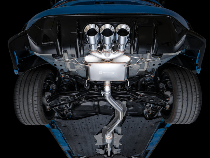 AWE Tuning 2023 Honda Civic Type R FL5 Touring Edition Exhaust w/ Triple Chrome Silver Tips - Bull Strap