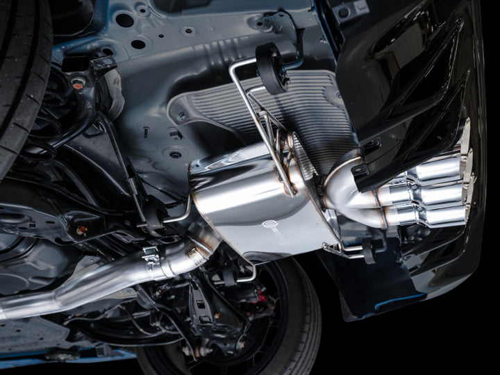 AWE Tuning 2023 Honda Civic Type R FL5 Touring Edition Exhaust w/ Triple Chrome Silver Tips - Bull Strap