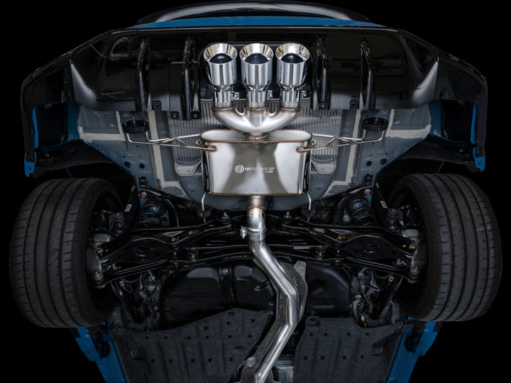 AWE Tuning 2023 Honda Civic Type R FL5 Touring Edition Exhaust w/ Triple Chrome Silver Tips - Bull Strap