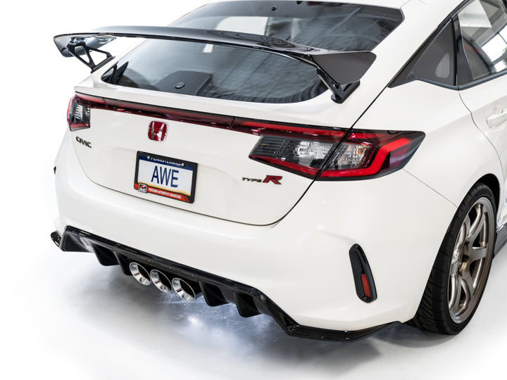 AWE Tuning 2023 Honda Civic Type R FL5 Touring Edition Exhaust w/ Triple Chrome Silver Tips - Bull Strap