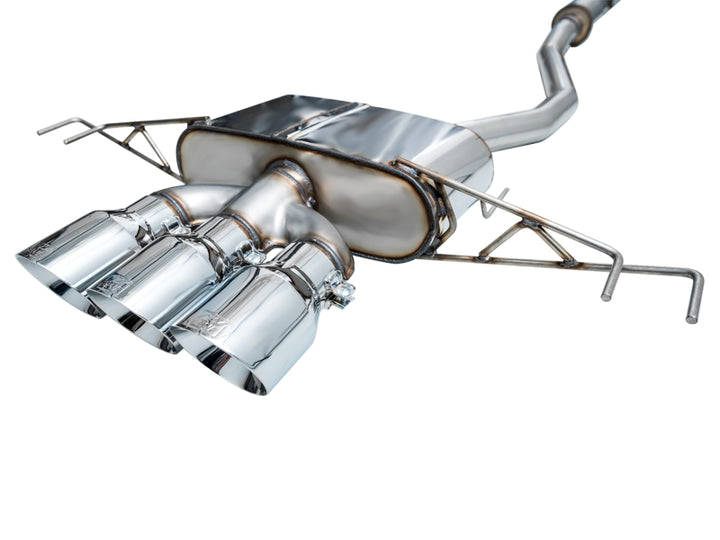 AWE Tuning 2023 Honda Civic Type R FL5 Touring Edition Exhaust w/ Triple Chrome Silver Tips - Bull Strap
