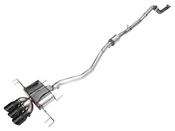 AWE Tuning 2023 Honda Civic Type R FL5 Touring Edition Exhaust w/ Triple Diamond Black Tips - Bull Strap