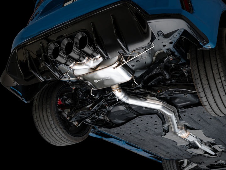 AWE Tuning 2023 Honda Civic Type R FL5 Touring Edition Exhaust w/ Triple Diamond Black Tips - Bull Strap