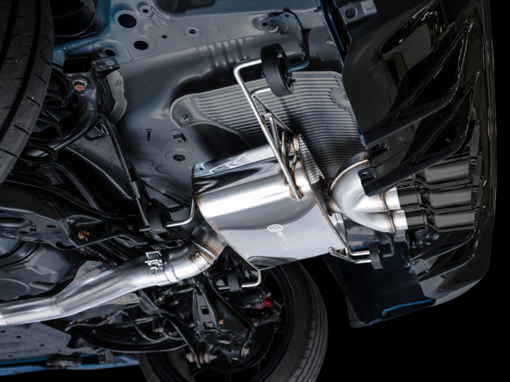 AWE Tuning 2023 Honda Civic Type R FL5 Touring Edition Exhaust w/ Triple Diamond Black Tips - Bull Strap