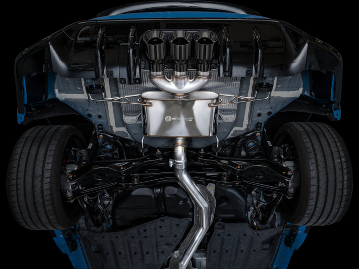 AWE Tuning 2023 Honda Civic Type R FL5 Touring Edition Exhaust w/ Triple Diamond Black Tips - Bull Strap