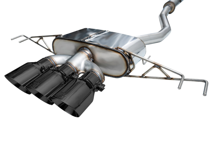AWE Tuning 2023 Honda Civic Type R FL5 Touring Edition Exhaust w/ Triple Diamond Black Tips - Bull Strap