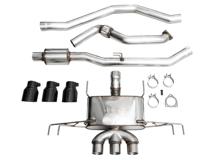 AWE Tuning 2023 Honda Civic Type R FL5 Touring Edition Exhaust w/ Triple Diamond Black Tips - Bull Strap