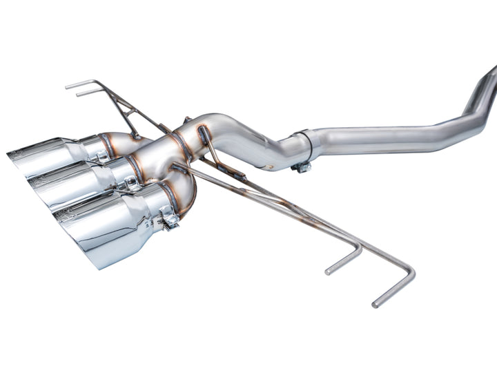 AWE Tuning 2023 Honda Civic Type R FL5 Track Edition Exhaust w/ Triple Chrome Silver Tips - Bull Strap