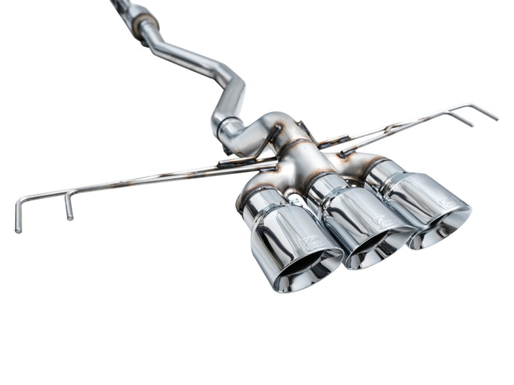 AWE Tuning 2023 Honda Civic Type R FL5 Track Edition Exhaust w/ Triple Chrome Silver Tips - Bull Strap