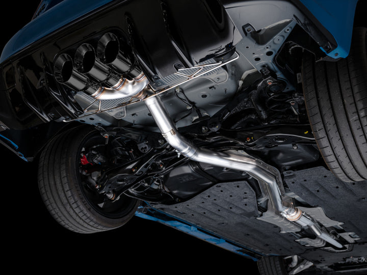 AWE Tuning 2023 Honda Civic Type R FL5 Track Edition Exhaust w/ Triple Diamond Black Tips - Bull Strap