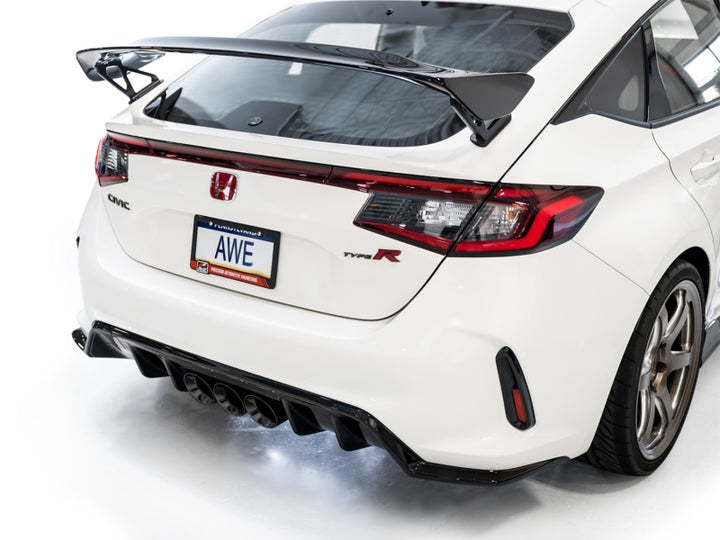 AWE Tuning 2023 Honda Civic Type R FL5 Track Edition Exhaust w/ Triple Diamond Black Tips - Bull Strap