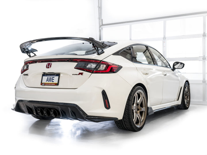 AWE Tuning 2023 Honda Civic Type R FL5 Track Edition Exhaust w/ Triple Diamond Black Tips - Bull Strap