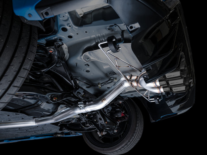 AWE Tuning 2023 Honda Civic Type R FL5 Track Edition Exhaust w/ Triple Diamond Black Tips - Bull Strap