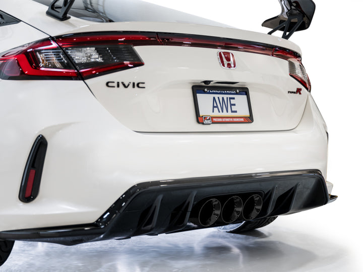 AWE Tuning 2023 Honda Civic Type R FL5 Track Edition Exhaust w/ Triple Diamond Black Tips - Bull Strap
