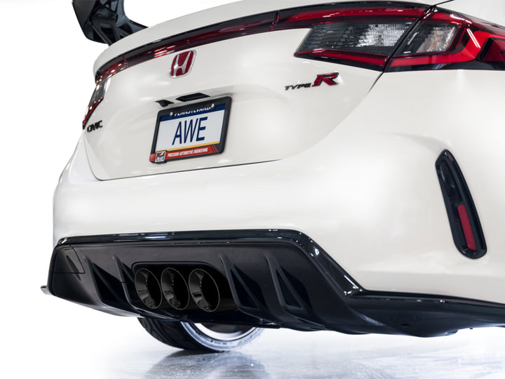 AWE Tuning 2023 Honda Civic Type R FL5 Track Edition Exhaust w/ Triple Diamond Black Tips - Bull Strap
