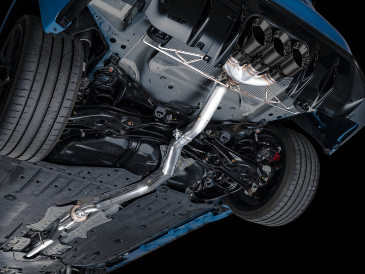 AWE Tuning 2023 Honda Civic Type R FL5 Track Edition Exhaust w/ Triple Diamond Black Tips - Bull Strap