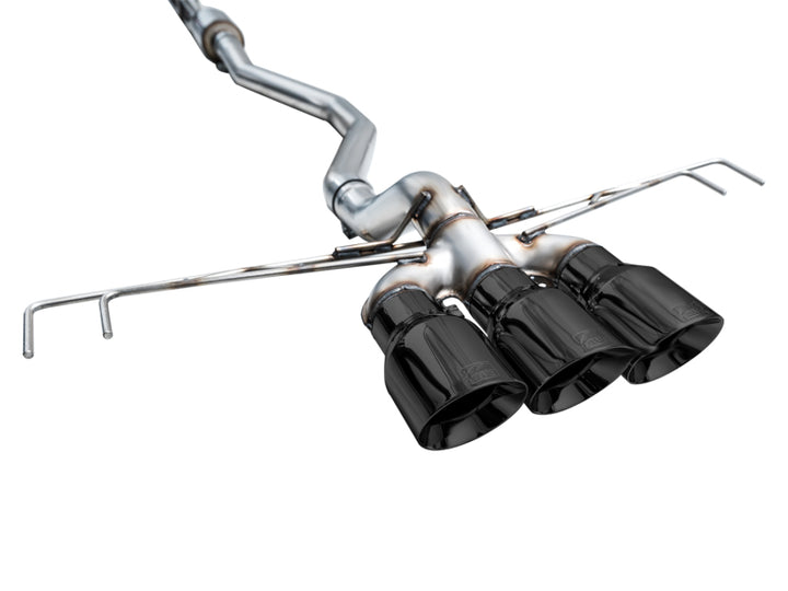 AWE Tuning 2023 Honda Civic Type R FL5 Track Edition Exhaust w/ Triple Diamond Black Tips - Bull Strap