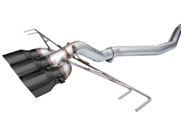 AWE Tuning 2023 Honda Civic Type R FL5 Track Edition Exhaust w/ Triple Diamond Black Tips - Bull Strap