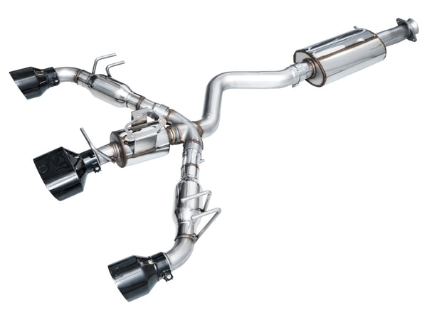 AWE Tuning 2023+ Toyota GR Corolla Touring Edition Exhaust - Diamond Black Tips - Bull Strap