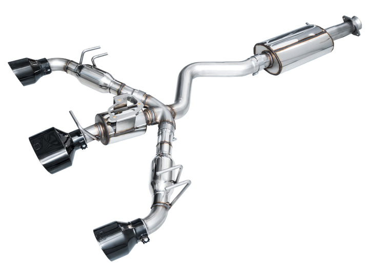 AWE Tuning 2023+ Toyota GR Corolla Touring Edition Exhaust - Diamond Black Tips - Bull Strap