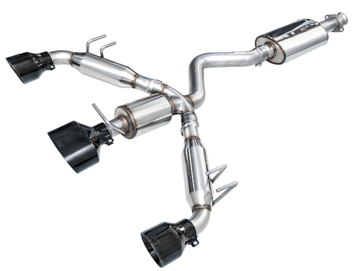 AWE Tuning 2023+ Toyota GR Corolla Touring Edition Exhaust - Diamond Black Tips - Bull Strap