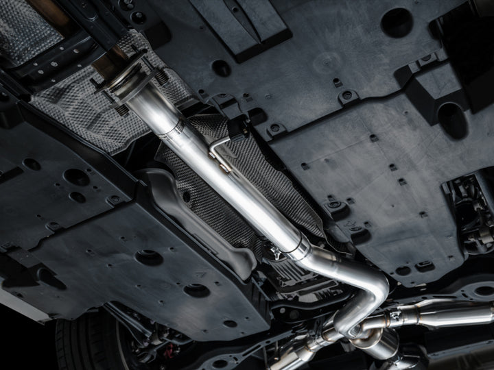 AWE Tuning 2023+ Toyota GR Corolla Track Edition Exhaust - Diamond Black Tips - Bull Strap