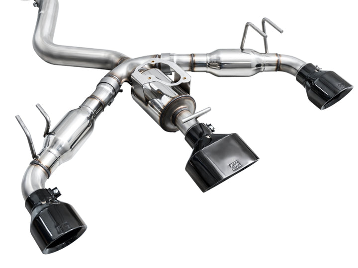 AWE Tuning 2023+ Toyota GR Corolla Track Edition Exhaust - Diamond Black Tips - Bull Strap