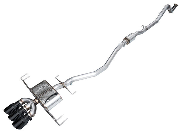 AWE Tuning 2024 Acura Integra Type S DE5 FWD Touring Edition Exhaust w/ Triple Diamond Black Tips - Bull Strap