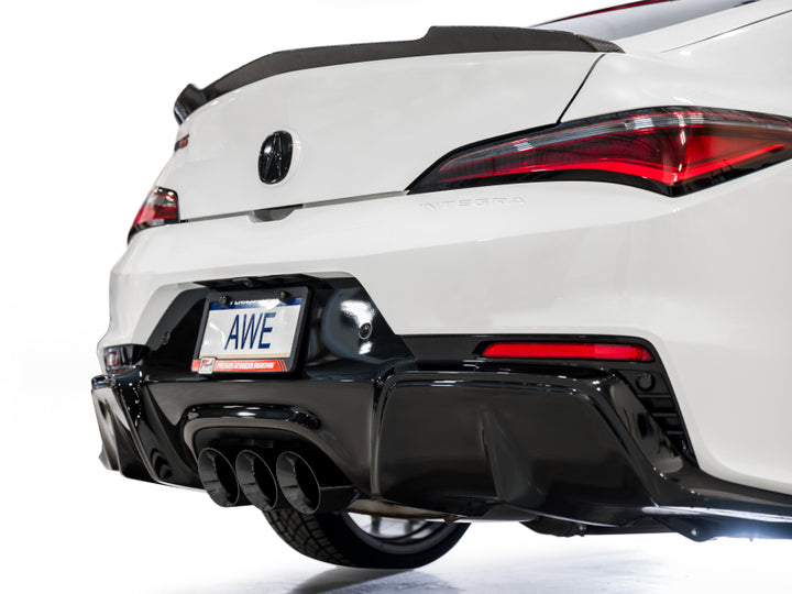 AWE Tuning 2024 Acura Integra Type S DE5 FWD Touring Edition Exhaust w/ Triple Diamond Black Tips - Bull Strap