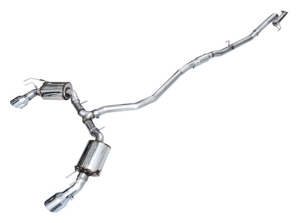 AWE Tuning 22+ Honda Civic Si/Acura Integra Touring Edition Catback Exhaust - Dual Chrome Silver Tip - Bull Strap