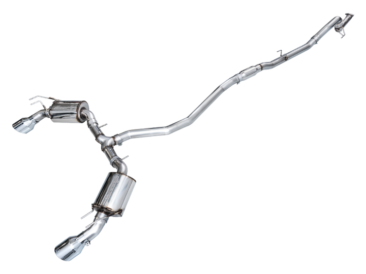 AWE Tuning 22+ Honda Civic Si/Acura Integra Touring Edition Catback Exhaust - Dual Chrome Silver Tip - Bull Strap